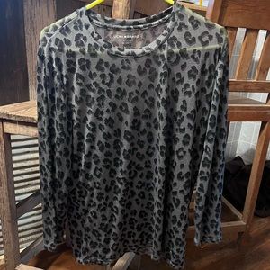 Lucky Brand Cheetah Print Long Sleeve Tre